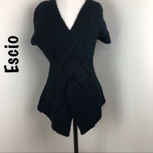 Escio Black, basket weave sweater sz Small